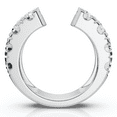 thumbnail image 3 of Pompeii 2Ct Lyric Diamond Open Guard Ring Wedding Band 14k Gold Lab Grown (E/F,VS1-VS2), 3 of 6