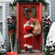 thumbnail image 5 of Seyotauo Festive Christmas Santa Claus Door Banner Decorative Made Of Ice Silk Fabric Holiday Door Cover with Christmas Santa, Perfect for Indoor and Outdoor Christmas Decorations, 5 of 6