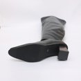 thumbnail image 5 of hopeusnice Women Knee High Stretch Boots With Square Toe Sole Chunky Heel Pull On Design For Fashion And Party Occasions Black 36, 5 of 9