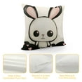 thumbnail image 4 of COMIO Cute Rabbit Reversible Easter Day Spring Summer Throw Pillow Covers Decorate Kids Girls Boys Living Room Bedroom, Pillowcase,Gifts for Rabbits Lovers Girls Boys, 4 of 5