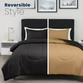 thumbnail image 2 of Martex 3-Piece Full/Queen Reversible Comforter Set | Super Soft Lightweight | Ebony/Khaki, 2 of 9