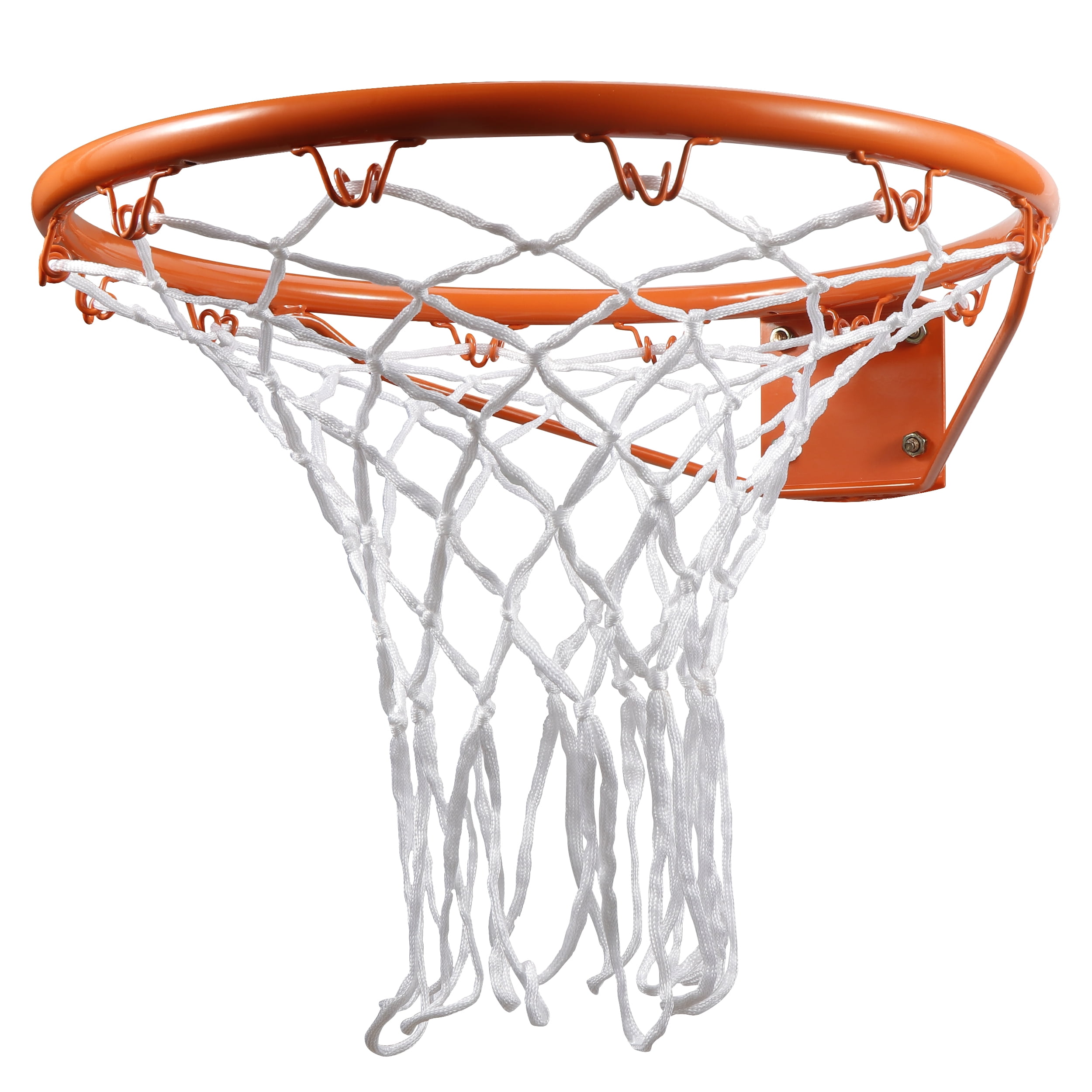 Galvanized Iron Steel Mounted 18" Orange Basketball Rim Hoop with All