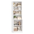 thumbnail image 6 of Hiphuta 73 in Tall 6-Tier Bookcase, 22" Wide Bookshelves with Adjustable Shelf, Modern Minimalist Book Shelf for Home Office, Living Room, White, 6 of 9