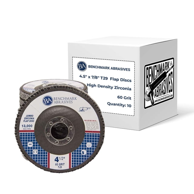 Discos de solapa Benchmark Abrasives Premium de alta densidad, grano 60