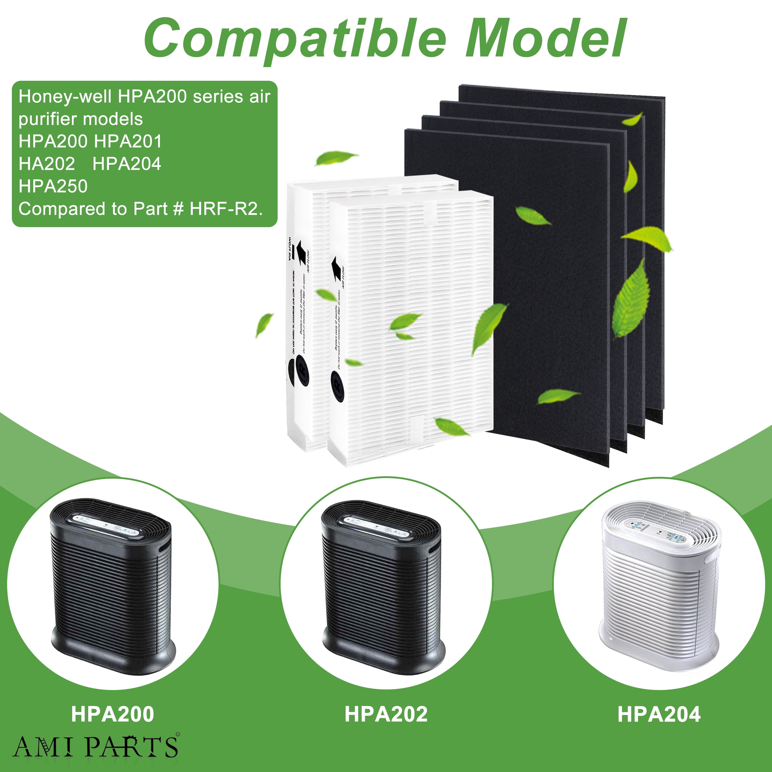 AMI PARTS HPA200 HEPA Replacement Filters True HEPA for Honey-well HPA200 Series Air Purifier HRF-R2