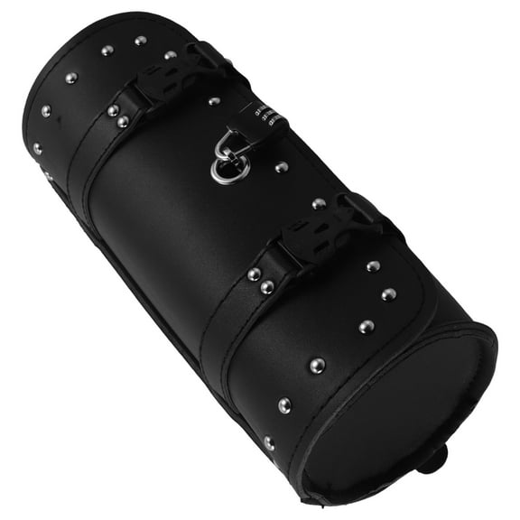 TABLZONE Vintage Motorcycle Saddle Bag Black PU Waterproof Tool Storage