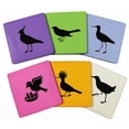 thumbnail image 1 of Inkdotpot Set of 6 Drink Coasters DecorativeNon,SlipCork Base4-inch Square PrintedCoastersEasy Clean- Bird, 1 of 8