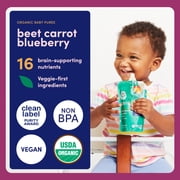 (2 pack) Cerebelly Organic Stage 2 Beet Carrot Blueberry with Coconut Milk Baby Food, 4 oz Puree