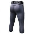 thumbnail image 3 of Men's 3/4 Compression Pants Leggings Tights, Cool Dry Sport Workout HeatGear Capri Base Layer Running Cycling, 3 of 8