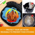 thumbnail image 4 of 2PCS Air Friteuse Pot de Silicone avec Poignée Réutilisable Air Friteuse Doublure Résistant à la Chaleur Air Friteuse Panier en Silicone Rectangle Cuisson Pan Air Friteuse Accessoires Doublures, 4 of 11