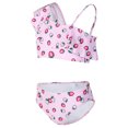 thumbnail image 5 of Summer Savings Clearance! Edvintorg Girls' Swimwear 8-14Years Summer New 2024 Two Pieces Bathing Suit Teenage Swimsuits Fashion Cute Flowers Print Ruffles Sleeveless Bikini Set, 5 of 7