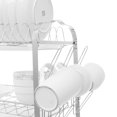thumbnail image 6 of Novashion Dish Drying Rack, Novashion 3-Tier Stainless Steel Dish Rack with Utensil Holder, Cutting Board Holder and Dish Drainer for Kitchen Counter 20.86” L X 9.05” W X 18.50” H, 6 of 9