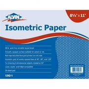 Alvin Isometric Paper 500-Sheet Pack 8.5" x 11"