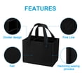 thumbnail image 3 of Uxcell 6 Bottle Wine Carrier Tote Bag, Wine Bottle Carrying Bag with Divider Wine Storage Bag, Black, 3 of 6