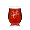 thumbnail image 2 of C&M Personal Gifts 17 Basset Hound Themed Dog Stemless wine glass (Style B1), 2 of 5