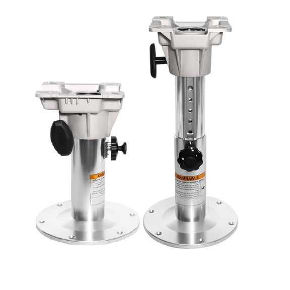 Elevating Boat Seat Pedestal Stand 13 to 18 Inch, Adjustable Marine Deck Mount Base & Locking Pin Post Set for Yacht Bass Fishing Chair Captain Seat