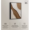 thumbnail image 2 of Light Sand Waves Canvas Geometric Abstract by Art Remedy, Black Frame, 24" x 36", 2 of 7