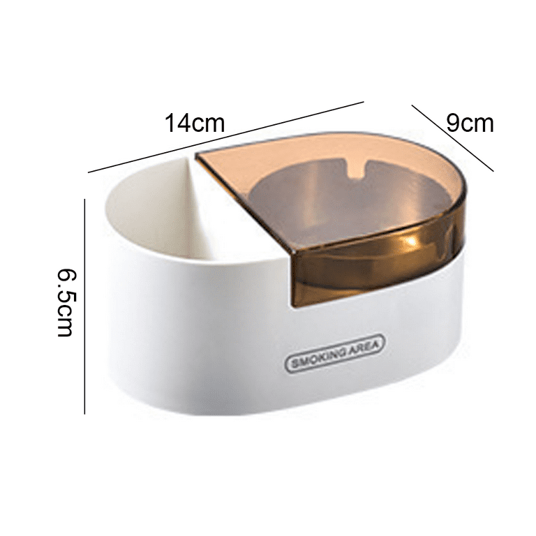 Wall Mounted or Desktop Smoking Ashtray with Lid for Cigarette,Covered  Windproof Ash Tray for Smokers, Ash Holder for Bathroom, Livingroom, Indoor  or Outdoor Use 