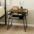 thumbnail image 4 of Gymax 2 PCS 3-tier Side End Sofa Display Table Nightstand for Bedroom Living Room, 4 of 10