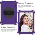 thumbnail image 3 of Allytech Kindle Fire HD 8 2020 Case for Kids, Fire HD 8 Plus Case, Rugged Protection Kickstand Shockproof Shoulder Strap Kids Friendly EVA Silicone Cover for Amazon Fire HD 8 2020, Purple/Black, 3 of 6