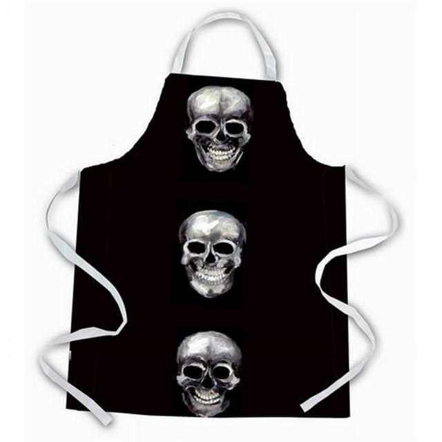 Carolines Treasures MW1255APRON Say Cheese Skulls Apron