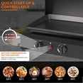 thumbnail image 4 of 3 Burner Gas Griddle with Hood- 23.3 Inch Outdoor Propane Griddle-45000 BTU Propane Fuelled, Portable Flat Top Gas Grill Camping Griddle with Lid, 4 of 14