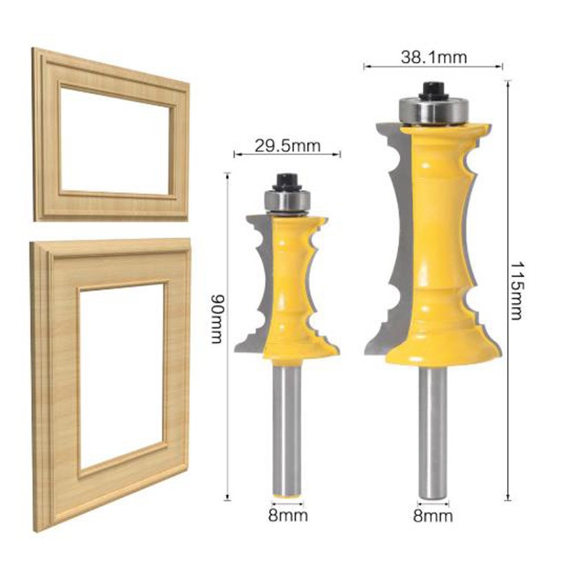 Shank Miter Frame Molding Router Bit Drawers Door Wall Panel Cutting Supplies