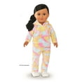 thumbnail image 5 of My Life As Loungewear Fashion Set for 18-inch Doll, 3 Pieces Included, Pink Yellow Blue Tie-Dye, 5 of 9