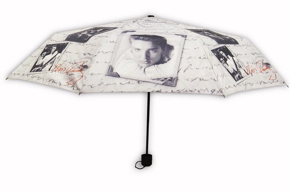 Elvis Presley white black umbrella foldable