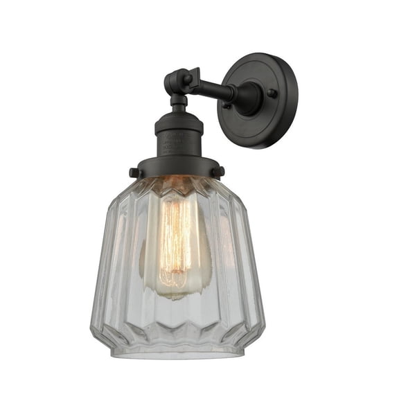 203-OB-G142-LED-Innovations Lighting-Chatham-3.5W 1 LED Wall Sconce in Art Deco Style-6.25 Inches Wide by 12 Inches High Oil Rubbed Bronze Finish