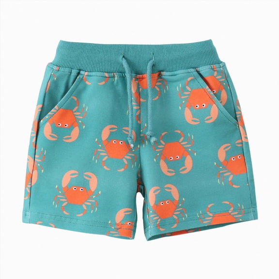 KPOPLK Toddler Shorts French Terry Baby Boys Shorts Infant Summer Clothes Size 4-5,Mint Green