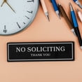 thumbnail image 3 of IFANLANDOR 2Pack No Soliciting Door Warning Sign for Homeowners Acrylic Black Rectangular Plaque, 3 of 7