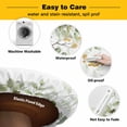 thumbnail image 3 of Elastic Fitted Round Tablecloth, Green Eucalyptus Leaves Waterproof Stretch Table Cover for 55"-60" Tables, Summer Botanical Weeping Washable Outdoor Tablecloths for Patio, Picnic, Camping, 3 of 9