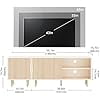 Combined Modern TV Stand For 55/60/66Inch TV,Small Entertainment Center With Adjustable Shelf,TV Media Stand With Storage Cabinet, TV Console With Gold Legs For Living Room,Bedroom,Oak