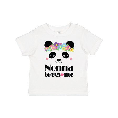 

Inktastic Nonna Loves Me Panda for Girls Gift Toddler Toddler Girl T-Shirt