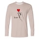 thumbnail image 3 of Ceisia Men's Romantic Red Heart "For You" T-Shirt | Relaxed Long-Sleeve Crewneck Spring Casual Top Gift, 3 of 5