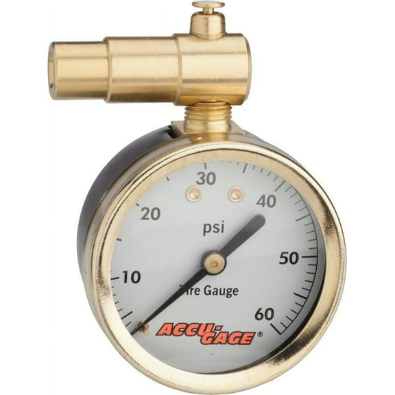 Accu-Gage Presta Valve Dial Gauge - 60psi
