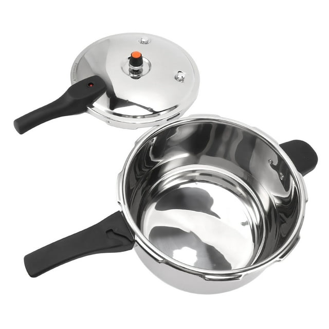 Stainless Steel Pressure Cooker, Explosion Proof, Multifunctional with Safety Valve 80KPA, Security Handle Cooking Pot, For Induction Cooker, Gas Stove Open Flame, Electric Stove