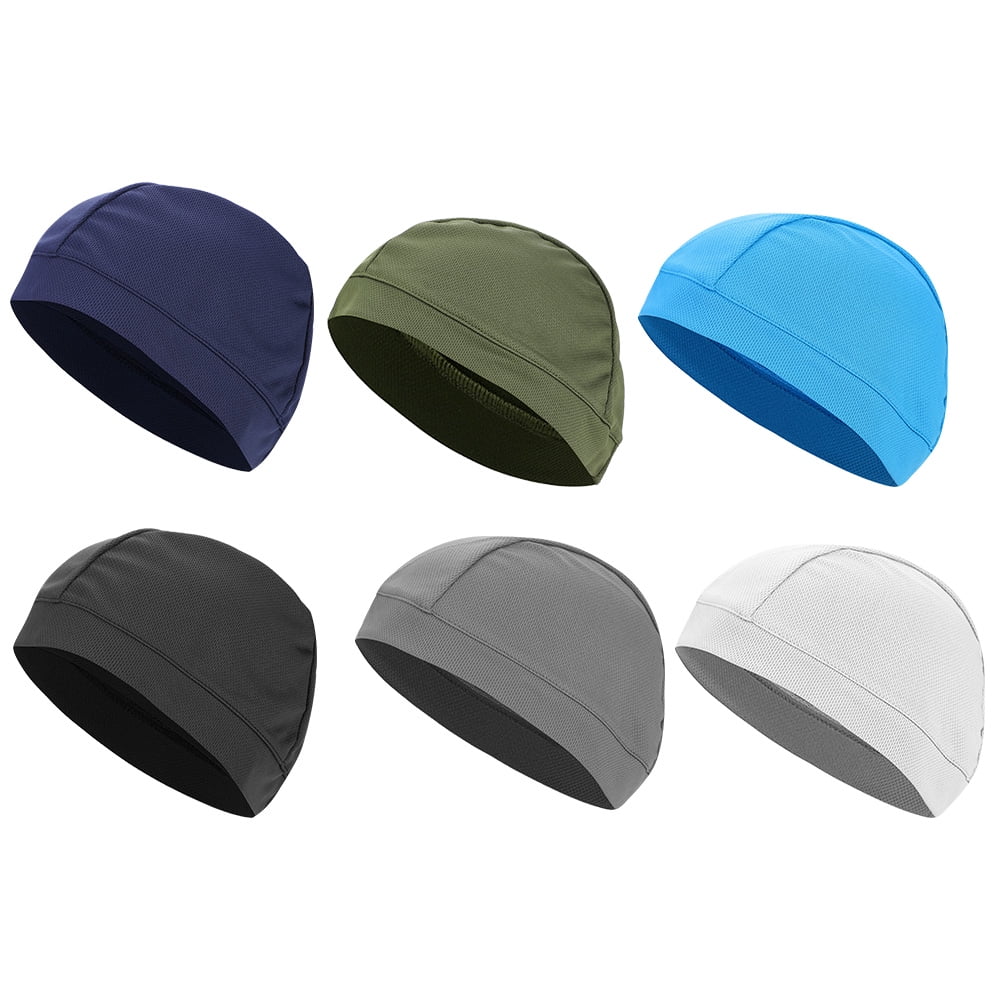 Bewinner 6Colors Men/Women Mesh Fabric Skull Hat,Best as a Helmet Liner Cap,Great Cycling Cap and Running Hat for Motorcycling Blue Road Racing or Other Outdoor Sport Activities 