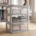 thumbnail image 6 of Starplast 3-Drawer Organization Tower Wide Storage Cart, Silver Plastic, 6 of 9