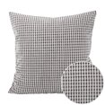 thumbnail image 4 of Funda De Almohada Cobertor De Dormitorio Vintage Sofá Funda De Cojín A Rayas Arrojar Sacudir Pana Gris 20 x20, 4 of 9