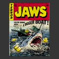 thumbnail image 2 of Mens Jaws Retro Comic Book Shark T Shirt, 2 of 5