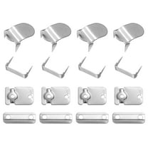 Uxcell 4set Hooks and Eyes Closure Set 12mm Metal Hook and Eye Sewing Clasp Snaps Fasteners for Clothing Bra Trousers Pants DIY Craft, Silver Tone