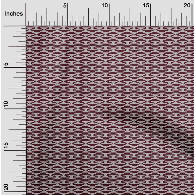 oneOone Cotton Cambric Fabric Triangle Kasuri Print Fabric By Yard 56 Inch Wide