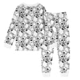 thumbnail image 4 of Shadoumai Halloween Pajamas Size 14-16 Pajamas You Color on for Cute Graphic Print Diy Hand Painted Pjs Comfy Long Sleeve Shirts and Longs Nightwear Set 2 Piece, 4 of 5