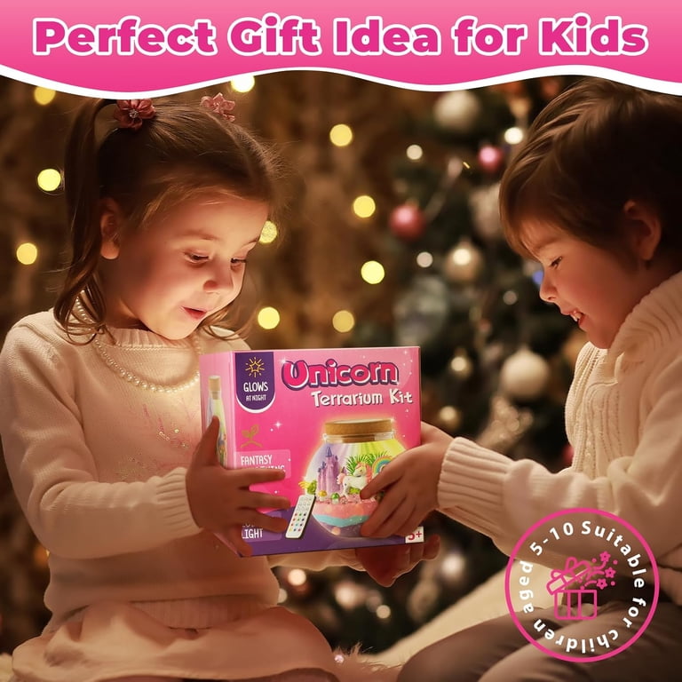 JBeeCtrl Unicorn Terrarium Craft Kit with LED Night Light photo 5