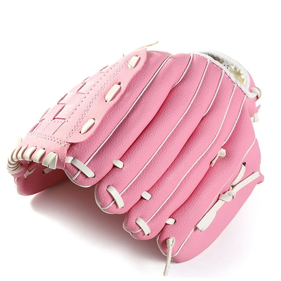 Masteelf Thicken Infield Pitcher Pink Baseball and Softball Gloves for Sports Use Left Hand PU Material 11.5 Inch