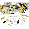 thumbnail image 3 of Decoraciones de fiesta de graduación 2022- Decoraciones de mesa de confeti de graduación de oro negro 60 g, Felicidades Decoraciones de fiesta de graduación Clase de 2022 Suministros para fiestas, 3 of 3