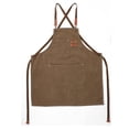 thumbnail image 1 of Delantal de trabajo con bolsillos, delantal unisex con cinturón ajustable e impermeable para el trabajo, hornear, jardín, cocina, barbacoa, 1 of 4