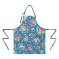 thumbnail image 2 of Pioneer Flower Floral Print Pattern Apron-Garden Aprons for Women with Pockets-Cotton Linen Waterproof Kitchen Cooking Gardening Aprons Adjustable for Kitchen,Cooking,BBQ and Salon 33x27 Inch, 2 of 7